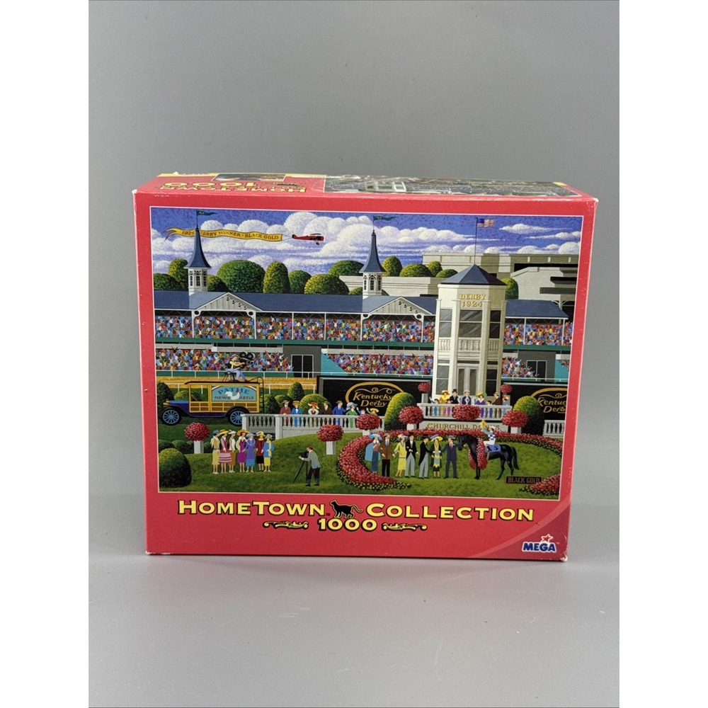Older Mega jigsaw puzzle; Winner's Circle by Heronim Wysocki; 1000 pcs